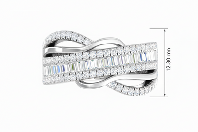 Mixed-Cut Sparkling Baguette & Round Diamond Eternity