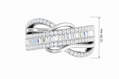 Mixed-Cut Sparkling Baguette & Round Diamond Eternity