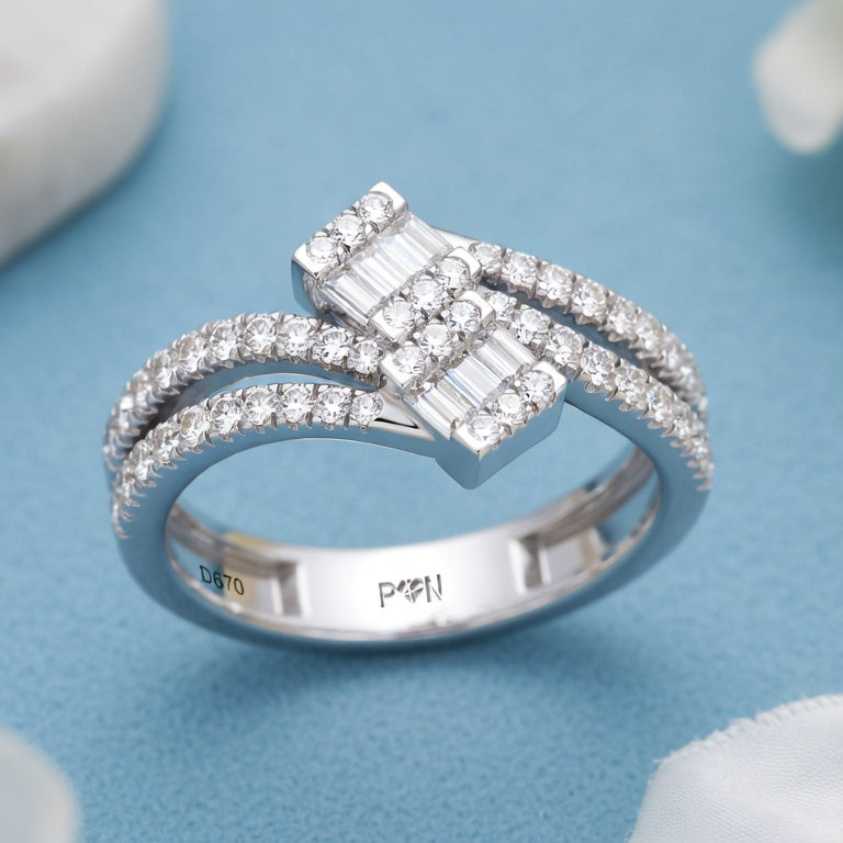 Sparkling Diamond Three Row Fashion