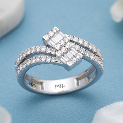 Sparkling Diamond Three Row Fashion