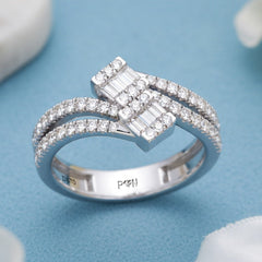 Sparkling Diamond Three Row Fashion