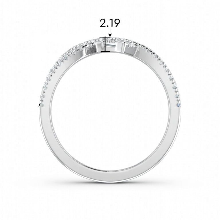 Interlocking Precision Cut Baguette & Brilliant Diamond Cluster