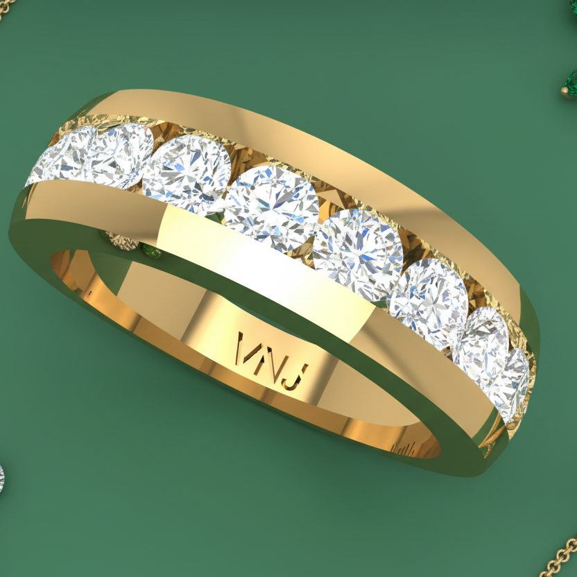 Nine Stone Two Cart Diamond