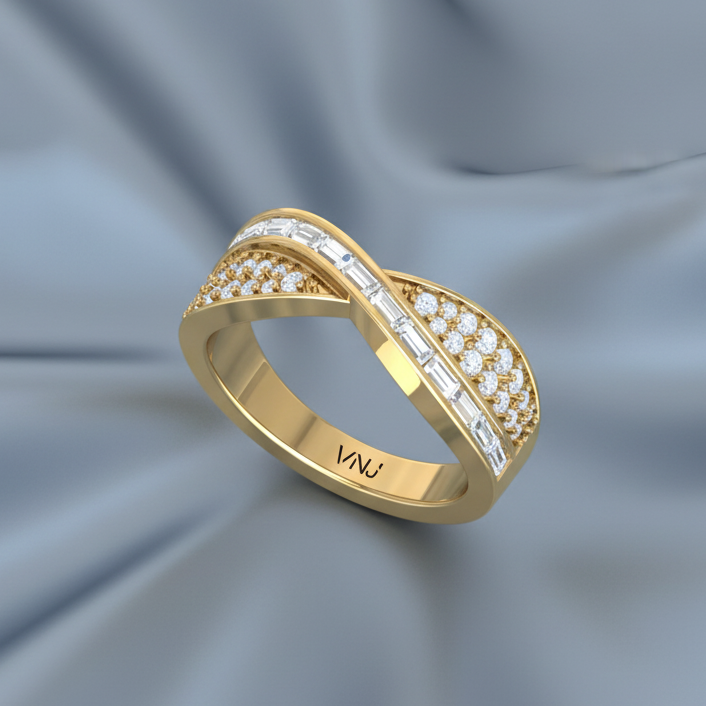 Channel Set Baguette & Round Brilliant Diamond Infinity Eternity