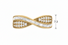 Load image into Gallery viewer, Channel Set Baguette &amp; Round Brilliant Diamond Infinity Eternity