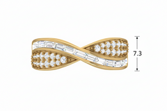 Channel Set Baguette & Round Brilliant Diamond Infinity Eternity