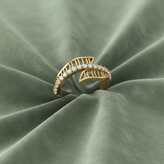 Open Ladder Leaf Bypass Ring