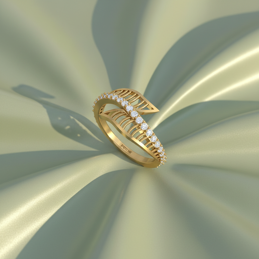 Open Ladder Leaf Bypass Ring