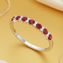 Load image into Gallery viewer, Ruby With Dimaond Nineteen Stone