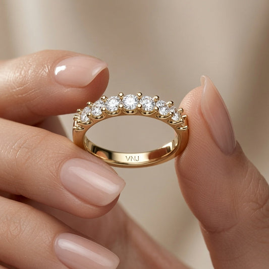 Modernist Infinite Nine Stone Diamond