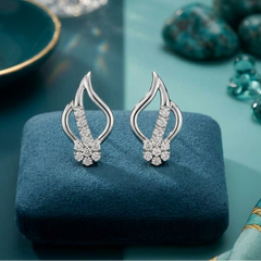 Flowing Diamond Arched Leaf Curved Botanical Organic Graceful Feminine Luxury