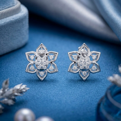 Modern Diamond Floral Geometric Precision-Cut Structured