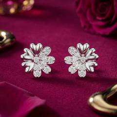 Heart-Petal Diamond Love Bloom Romantic Floral