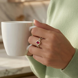 Infiniti Oval Ruby With Diamond