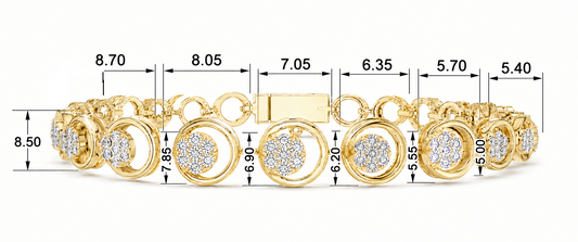 Orbital Link Squared Floral Luminary Diamond