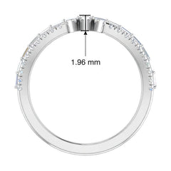 Sweeping Organic Baguette & Brilliant Diamond Curved Overlap