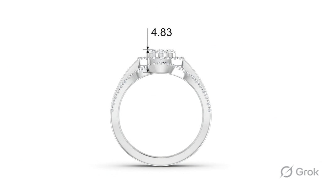 Vintage Inspired Multi-Diamond Encrusted Cluster