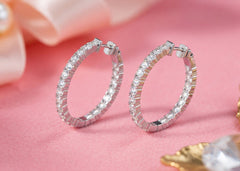 Three cttw Lab Grown Diamond Inside Out - Oval Shape