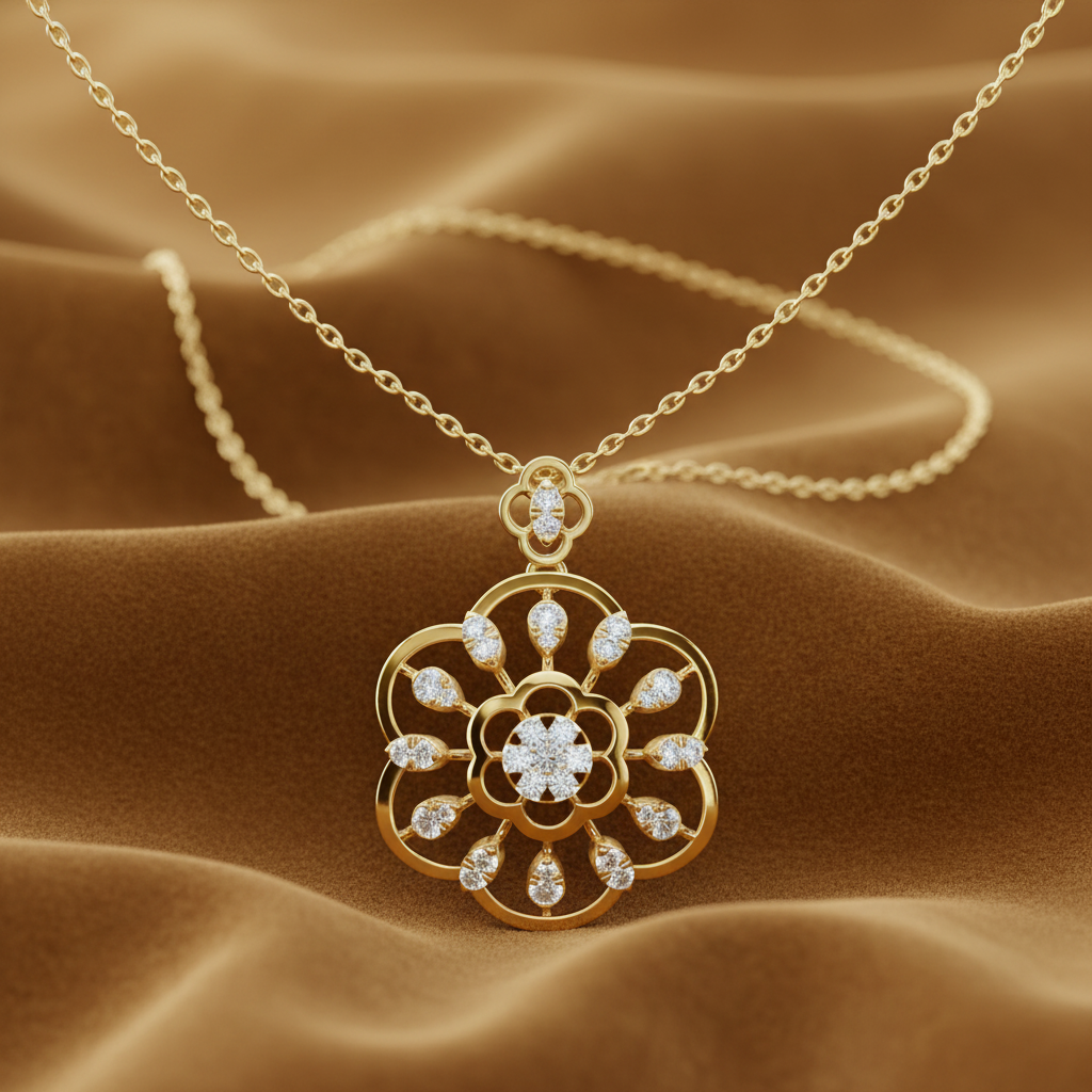 Infinite Blossom Floral Eternity Sparkle Diamond