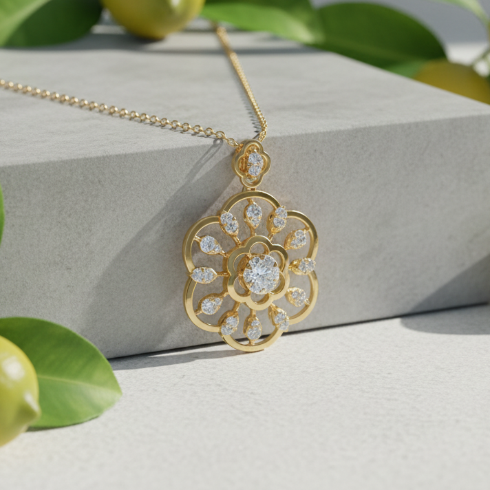 Infinite Blossom Floral Eternity Sparkle Diamond