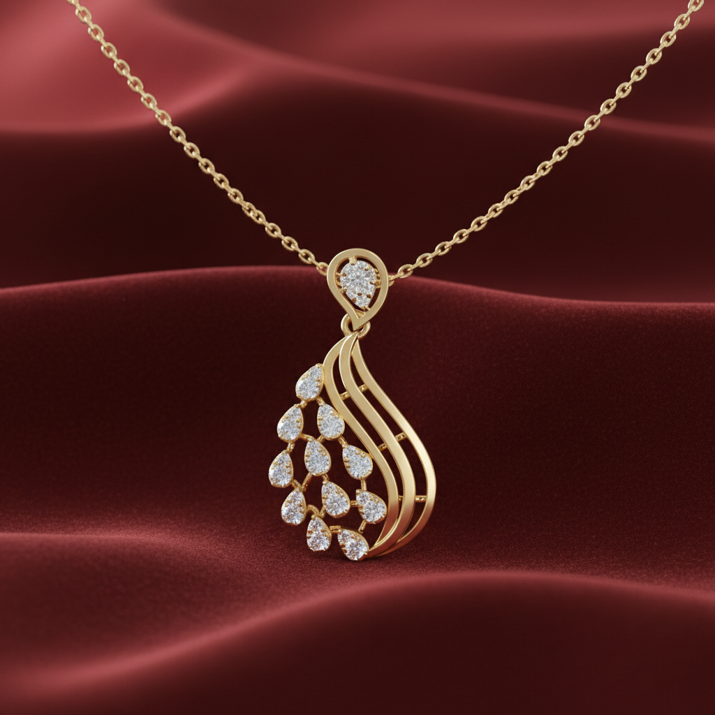 Exquisite Diamond Teardrop Drop Luminous Full-Coverage Sophisticated
