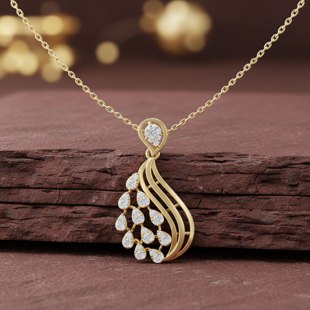 Exquisite Diamond Teardrop Drop Luminous Full-Coverage Sophisticated