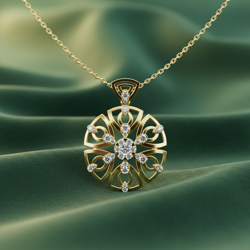 Elegant Hexa-Bloom Timeless Shimmer Collection Diamond
