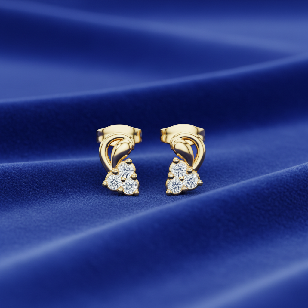 Contemporary Leaf Silhouette Diamond Brilliance
