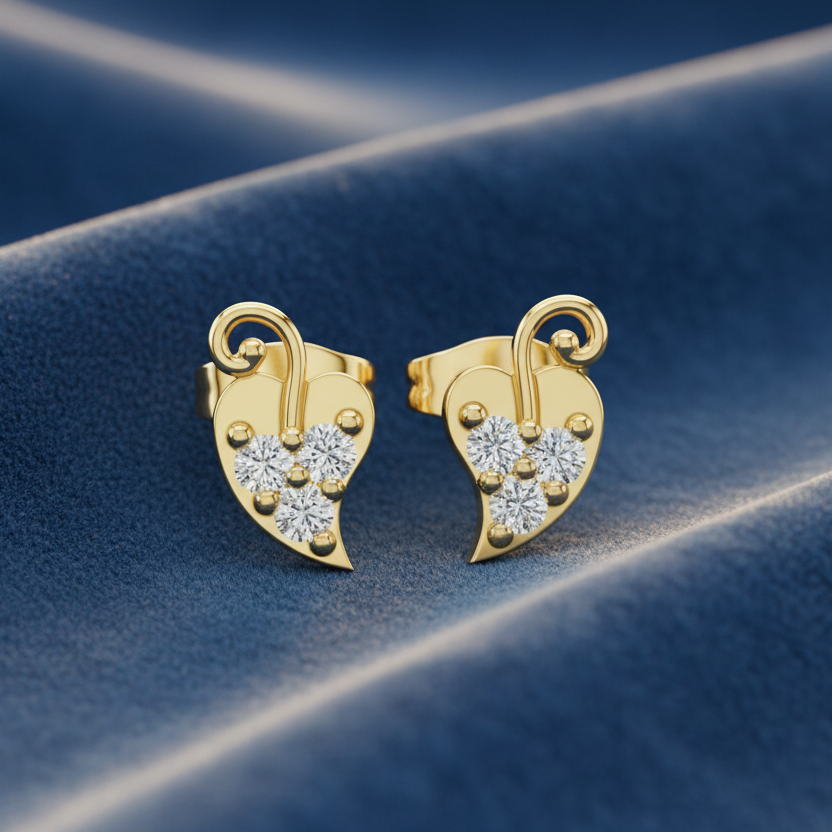 Heart Leaf Petal Bloom Sprig Diamond