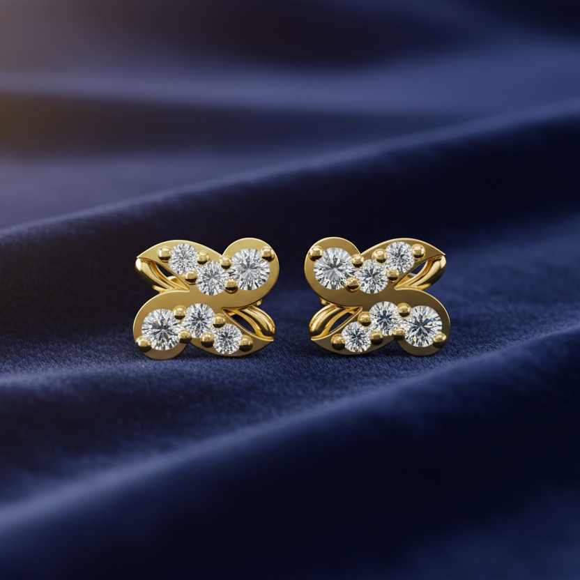 Ribbon Loop Infinity Bow Knot Diamond Celestial