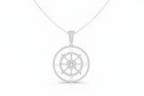 Nautical Spoke Radiance Ship Wheel Compass