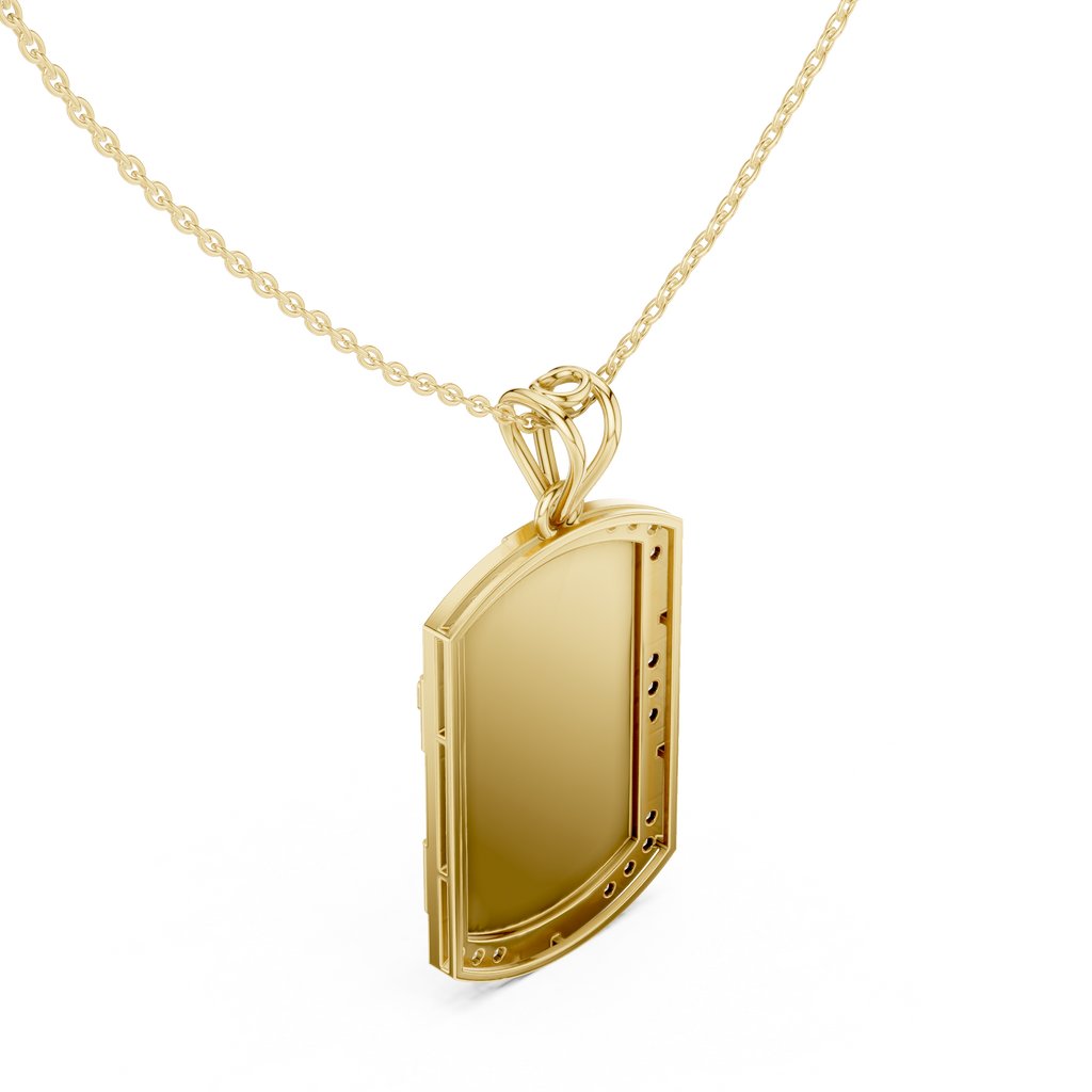 Diamond Cross Dog Tag