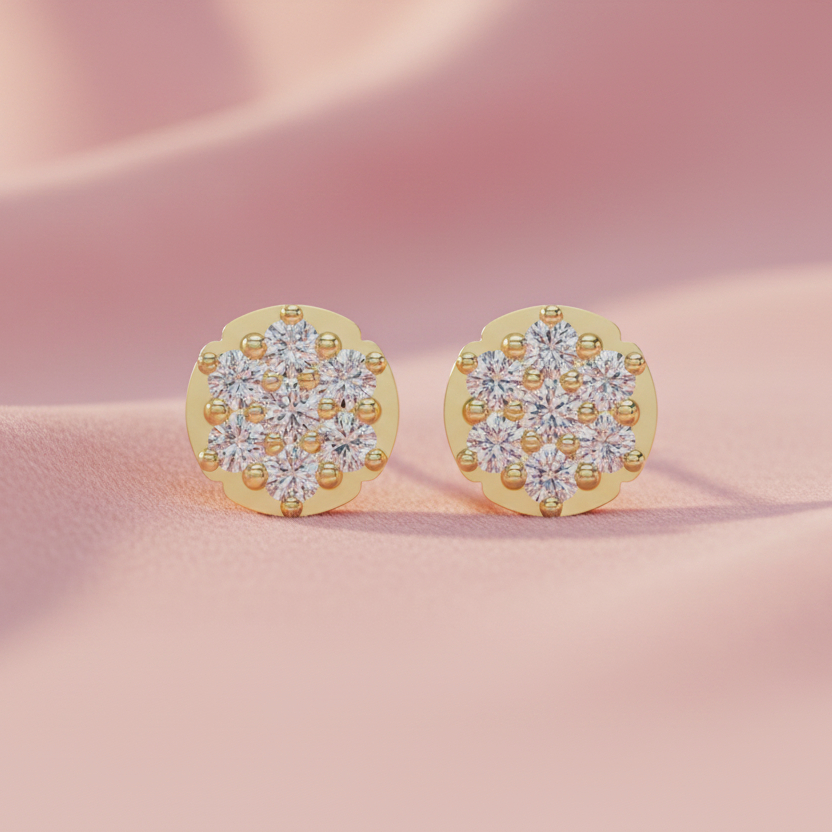 Floret Rosette Form Scatter Diamond Prestige