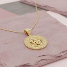 Load image into Gallery viewer, Versace Style Medusa Head Diamond