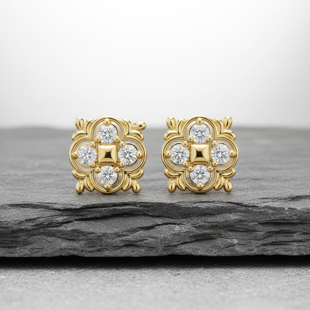 Filigree Flower Slab Scatter Diamond