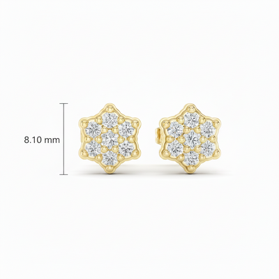 Hexagon Six-Side Diamond Cluster