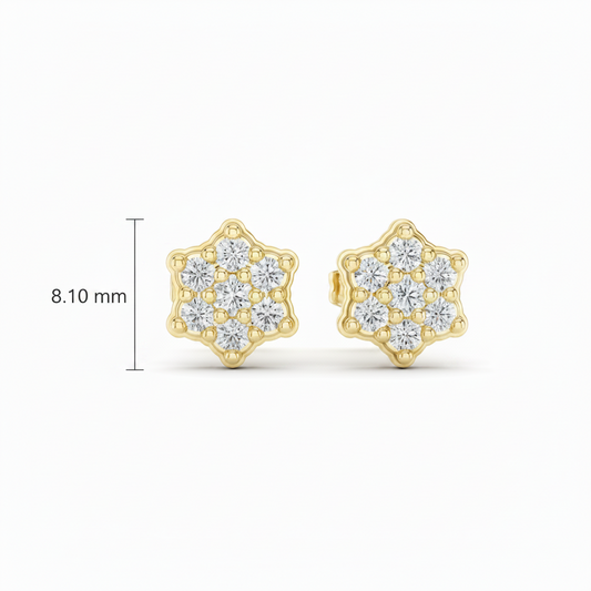 Hexagon Six-Side Diamond Cluster