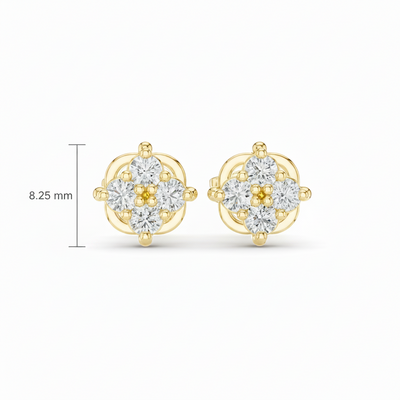 Round Form Circular Diamond Cluster