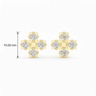 Modern Four Square-Point Diamond