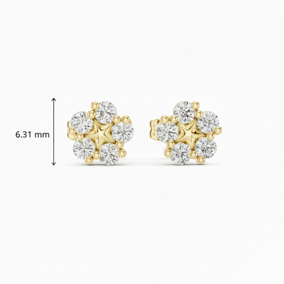 Five Star-Bloom Cluster Diamond