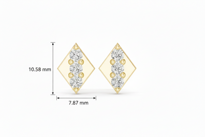 Classic Kite Glow Three Stone Diamond