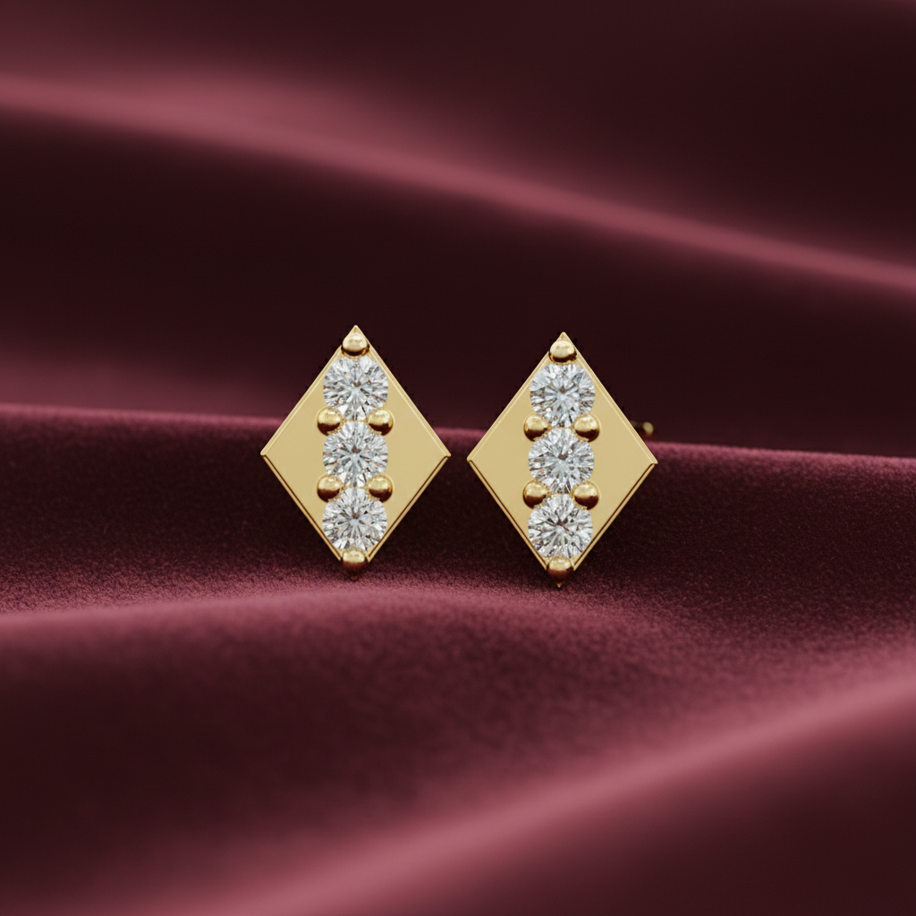 Classic Kite Glow Three Stone Diamond