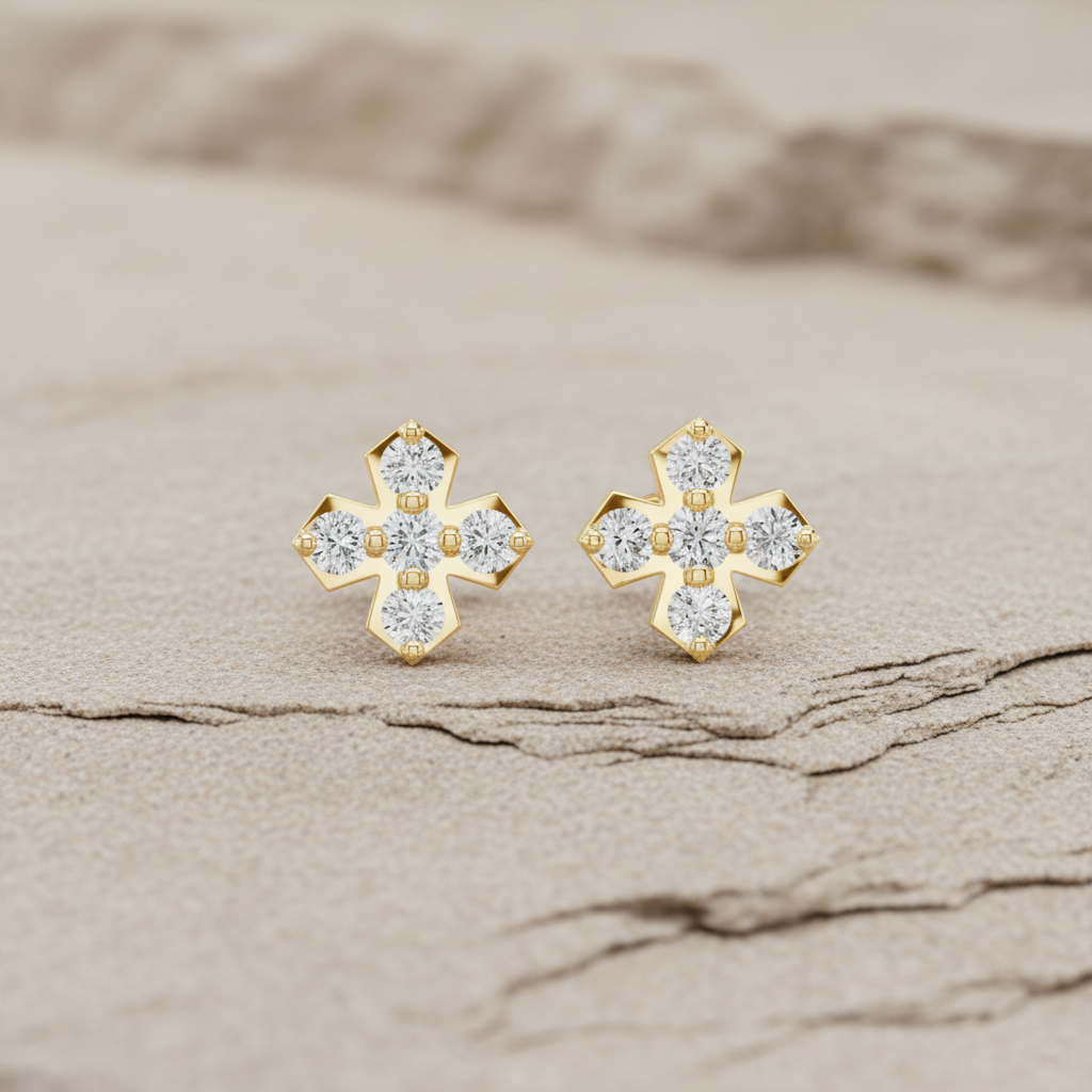 Architectural Symmetry Cross Glow Diamond