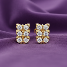 Load image into Gallery viewer, Three Petal Constellation Halo Sparkle Natural Diamond