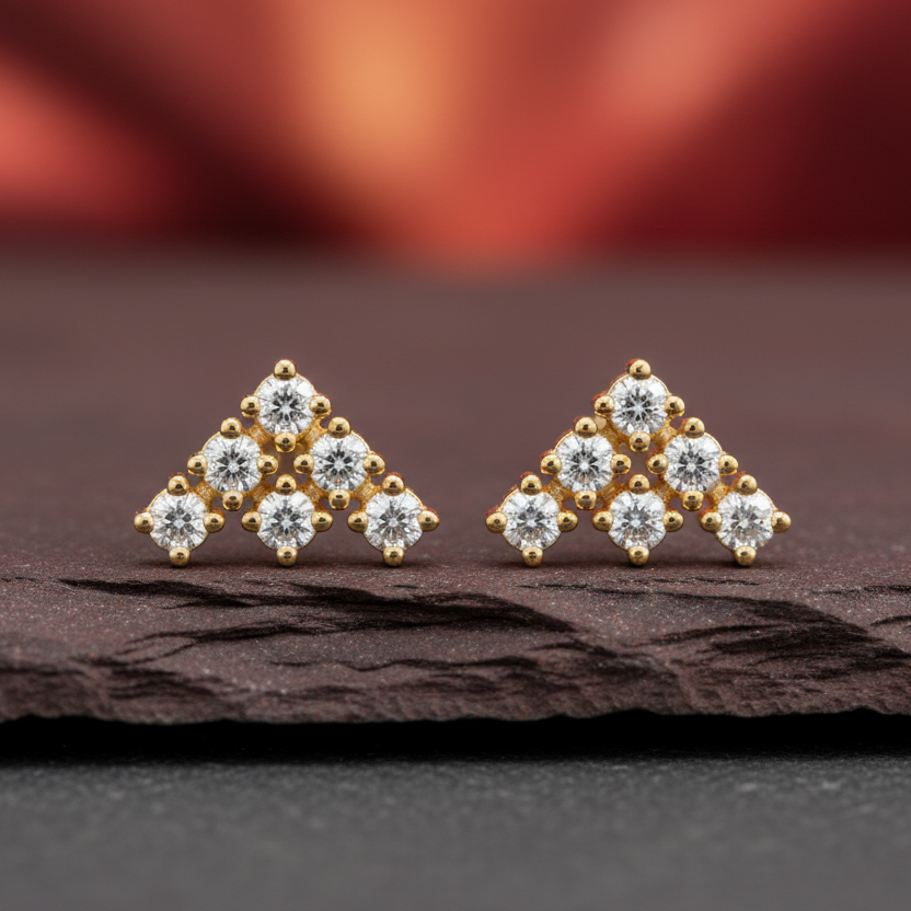 Minimalist Pyramid Tiered Apex Radiance Diamond