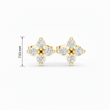 Load image into Gallery viewer, Beaded Four-Cluster Diamond