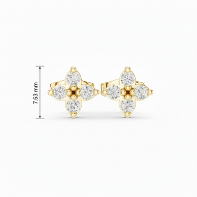 Beaded Four-Cluster Diamond