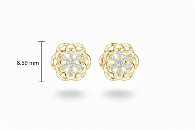 Detailed Openwork Petal Seven Stone Diamond