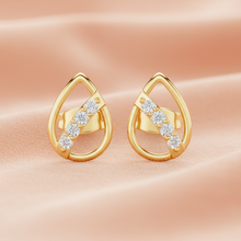 Load image into Gallery viewer, Open Teardrop with Four-Diamond Linear