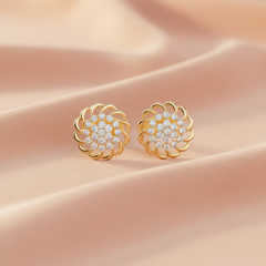 Gemini said Gilded Openwork Filigree Diamond-Cluster